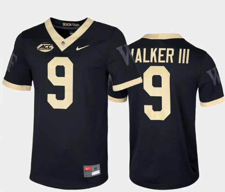 Men's Black Wake Forest Demon Deacons Customized Stitched Football Jersey